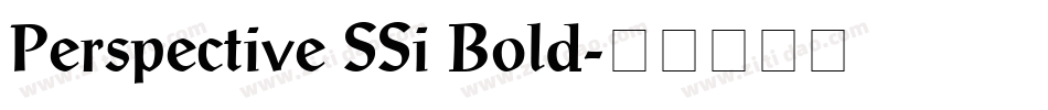 Perspective SSi Bold字体转换